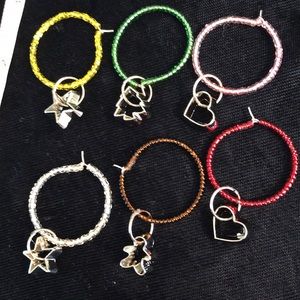 Christmas Cookie Cutter Wine Charms Set of 6